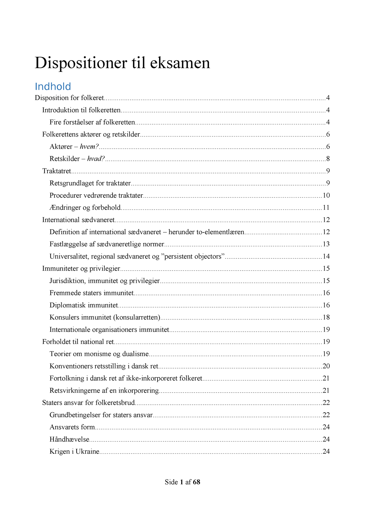 Dispositioner Til Eksamen - Dispositioner Til Eksamen Disposition For ...