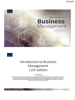 Chapter 1 - Notes - CHAPTER 1 THE BUSINESS WORLD AND BUSINESS ...