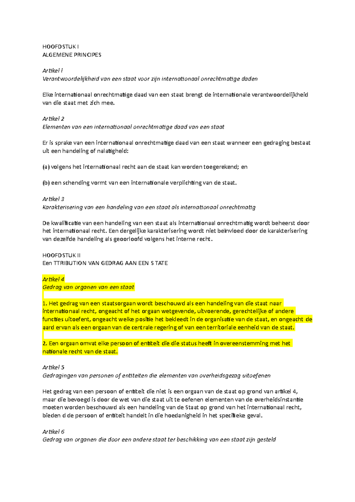 Articles On State Responsibility