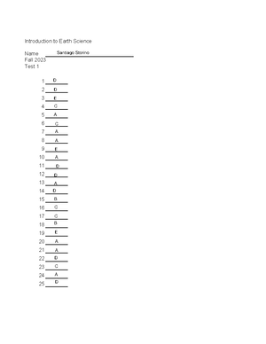 ESC1000 Test 3 - Lecture Notes For This Class - 1. D 2. B 3. C 4. D 5 ...