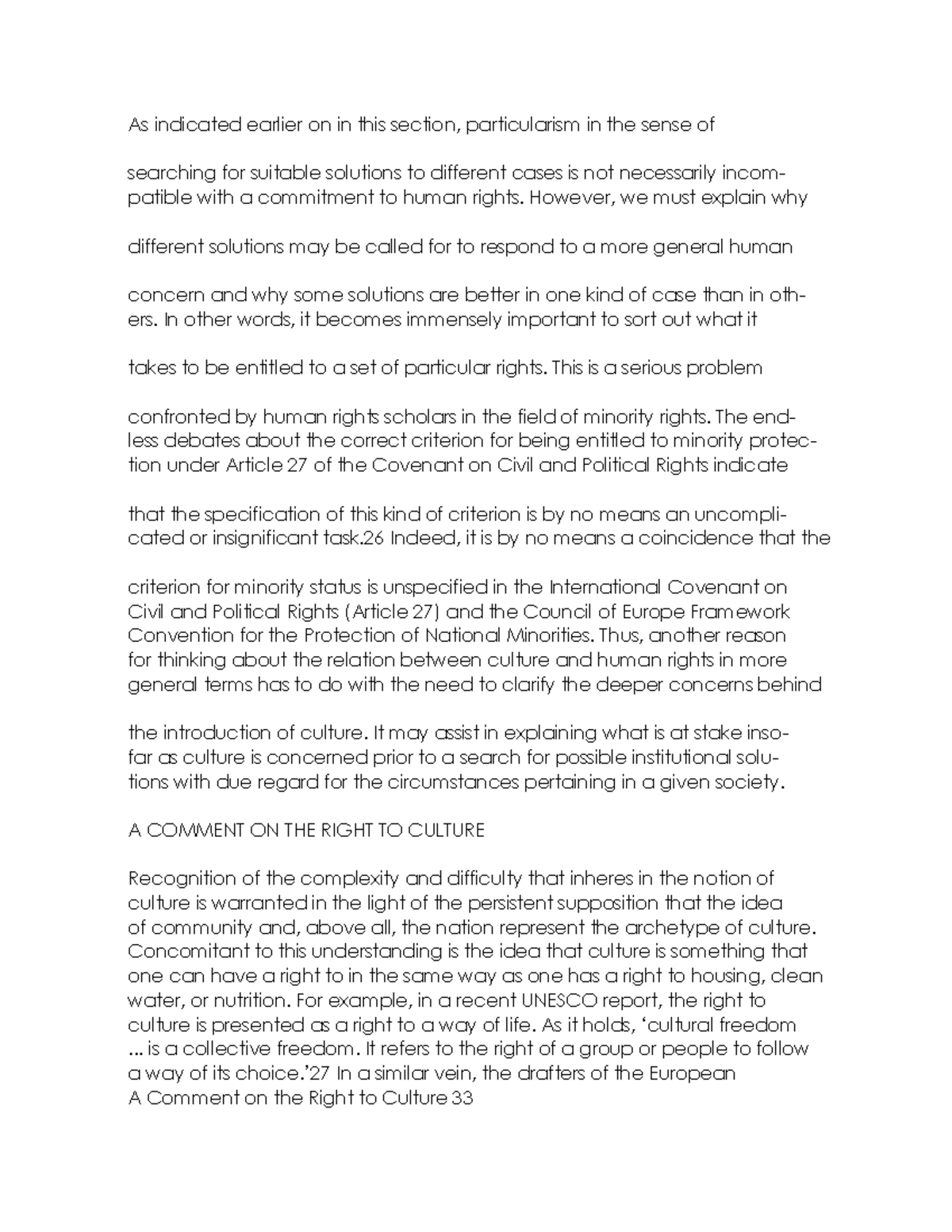POLITICAL SCIENCE HUMAN RIGHTS - As indicated earlier on in this ...