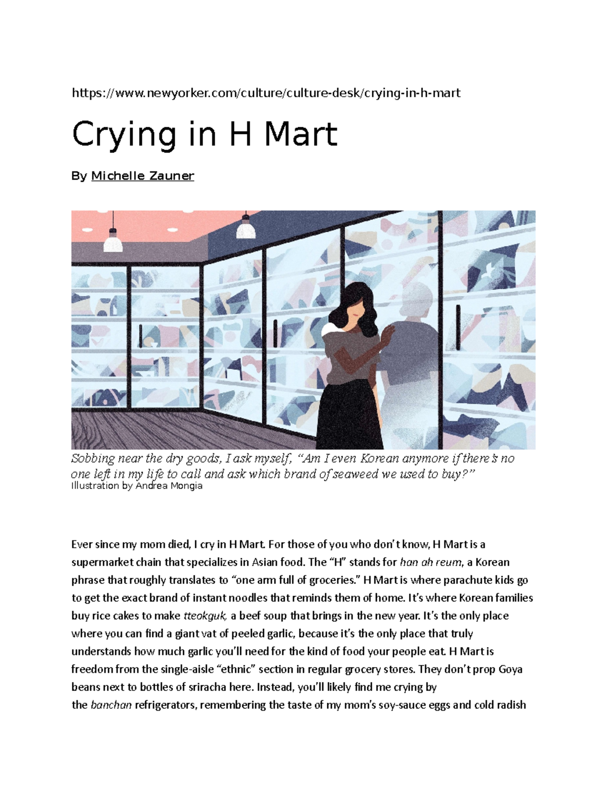 Crying in h mart - àer - tài chính tiền tệ - VNUHCM - Studocu