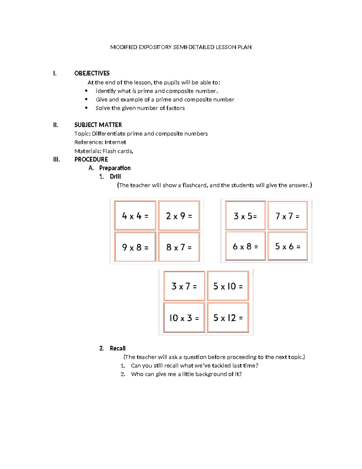 Modified Expository SEMI - MODIFIED EXPOSITORY SEMI-DETAILED LESSON ...
