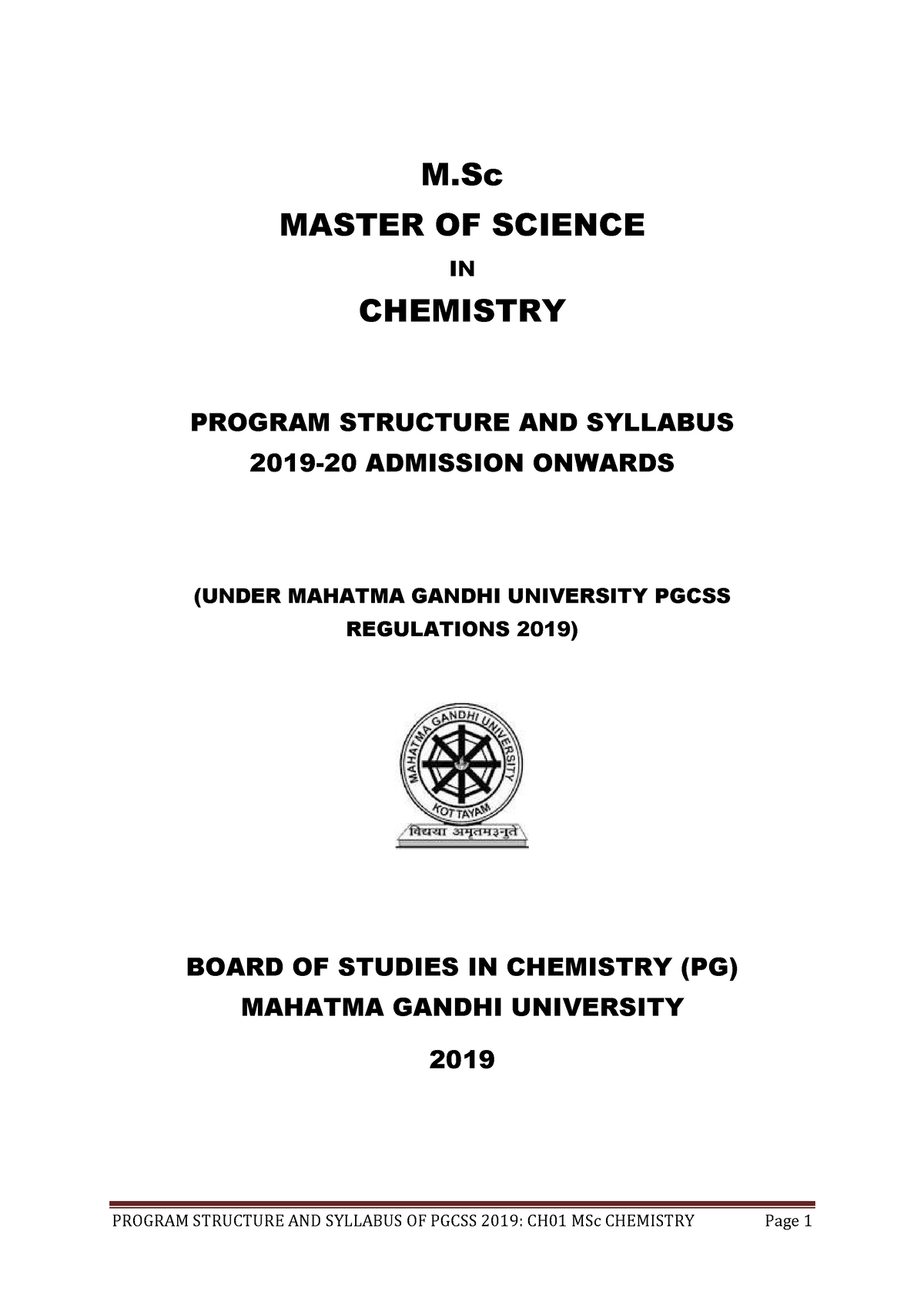 mg university phd course work syllabus