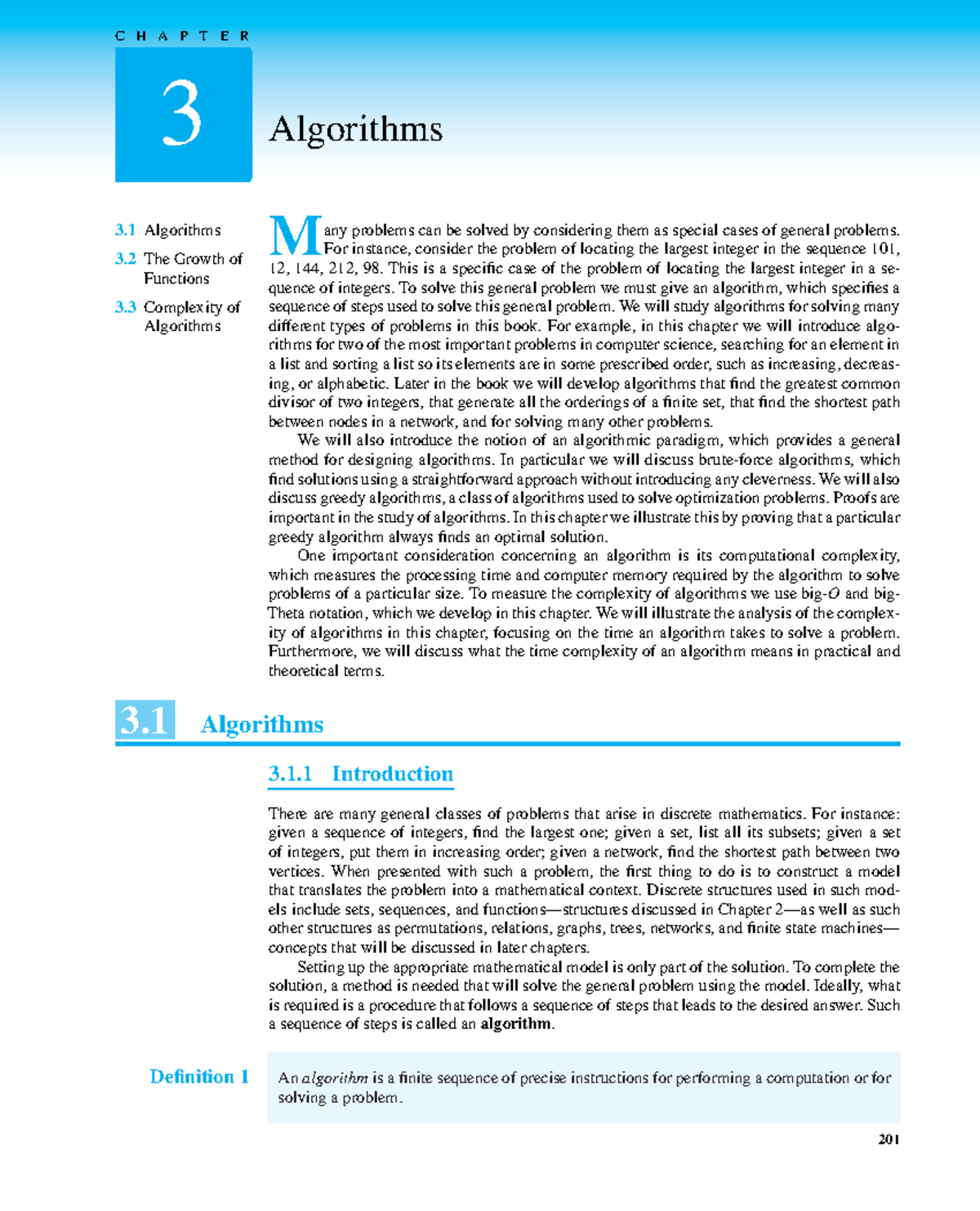 Algorithms and Complexity of Problem Solving - Studocu