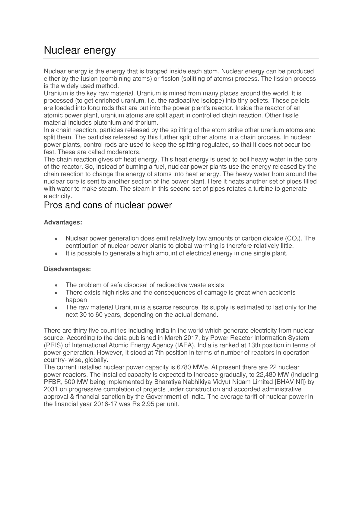 essays on nuclear energy