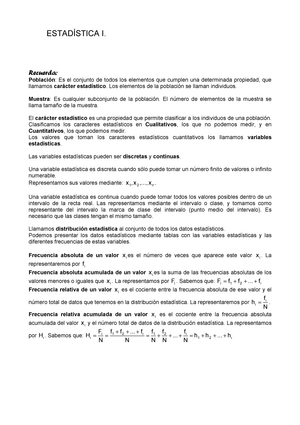 1 - Tema 1. Introducción - ESTADÍSTICA_1. Introducción: La Estadística ...