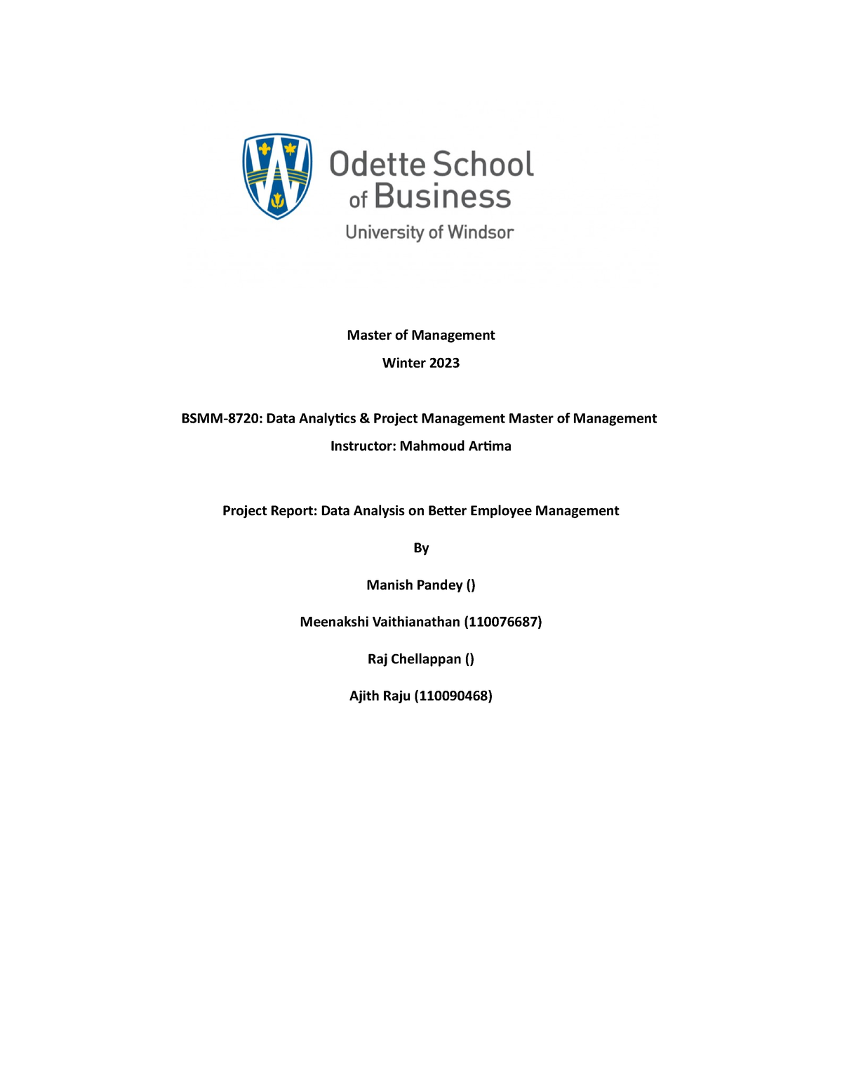 DAPM Project Report - hki - Master of Management Winter 2023 BSMM-8720 ...