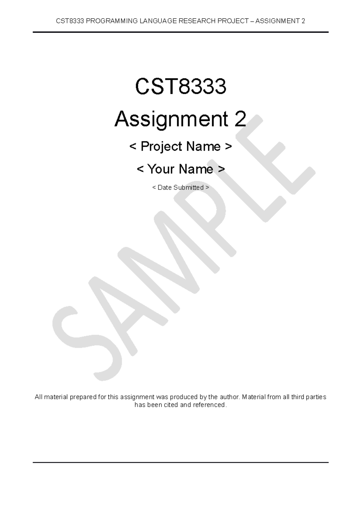 CST8333 Assignment-2 Outline 2021-03-12 - CST Assignment 2