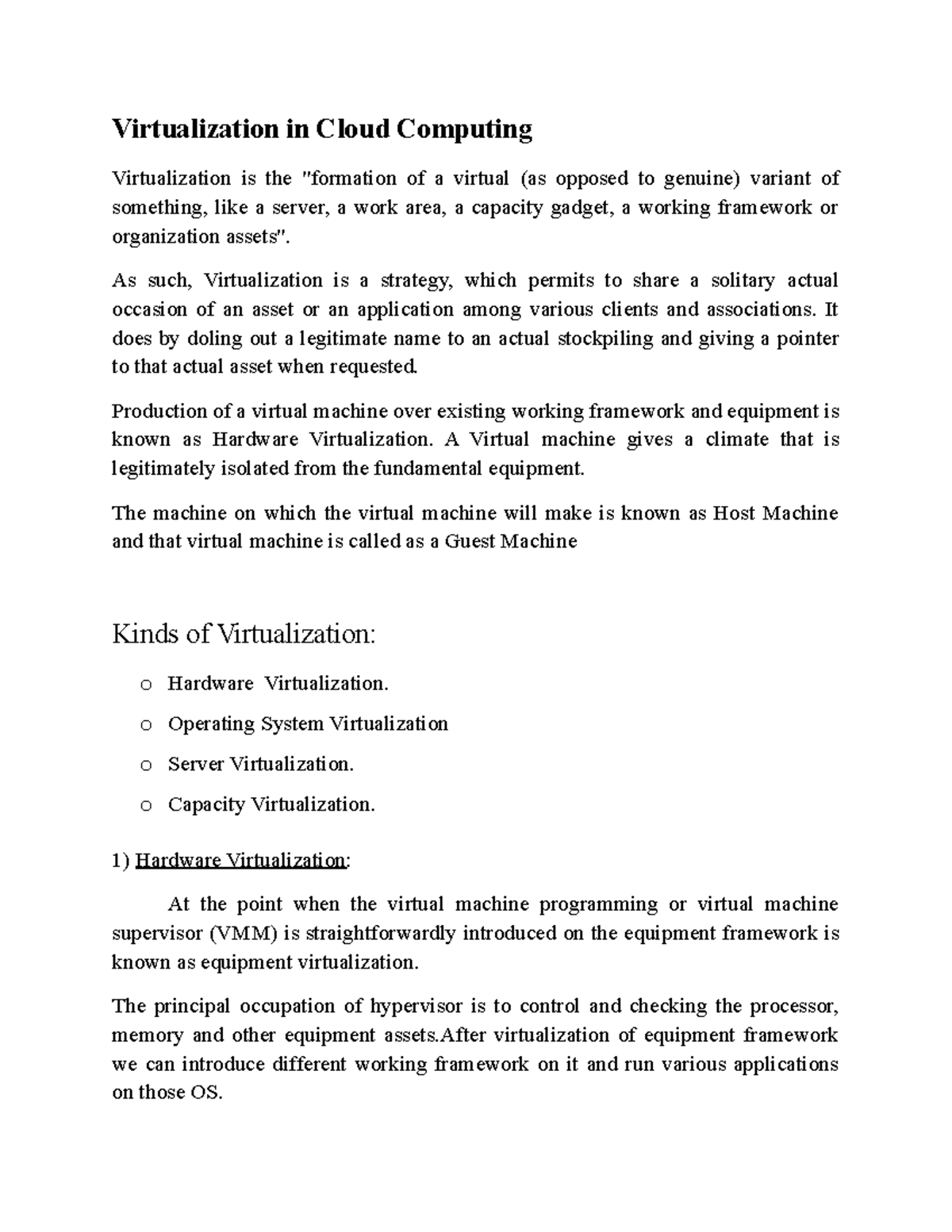 Virtualization in Cloud Computing - Virtualization in Cloud Computing ...