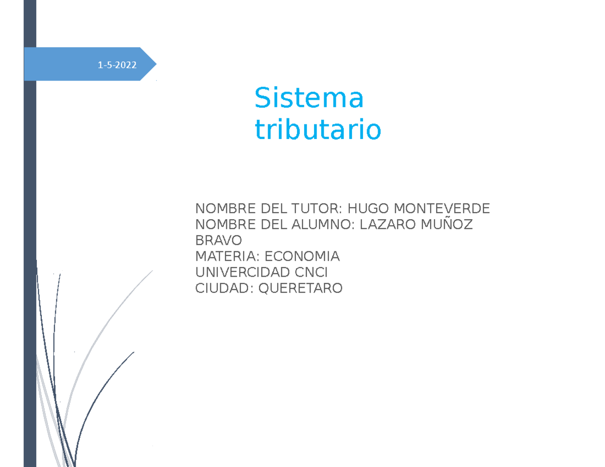 Sistema Tributario - Actividad 2 Economía - 1-5- Sistema Tributario ...