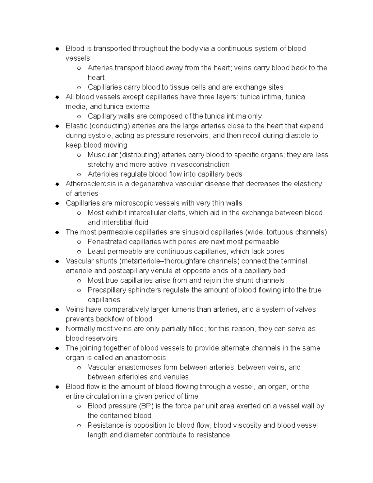 Anatomy Chapter 19 Summary - Blood is transported throughout the body ...