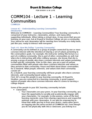 COMM104 Lecture 2 - Modern Communication - COMM104 - Lecture 2 – Modern ...