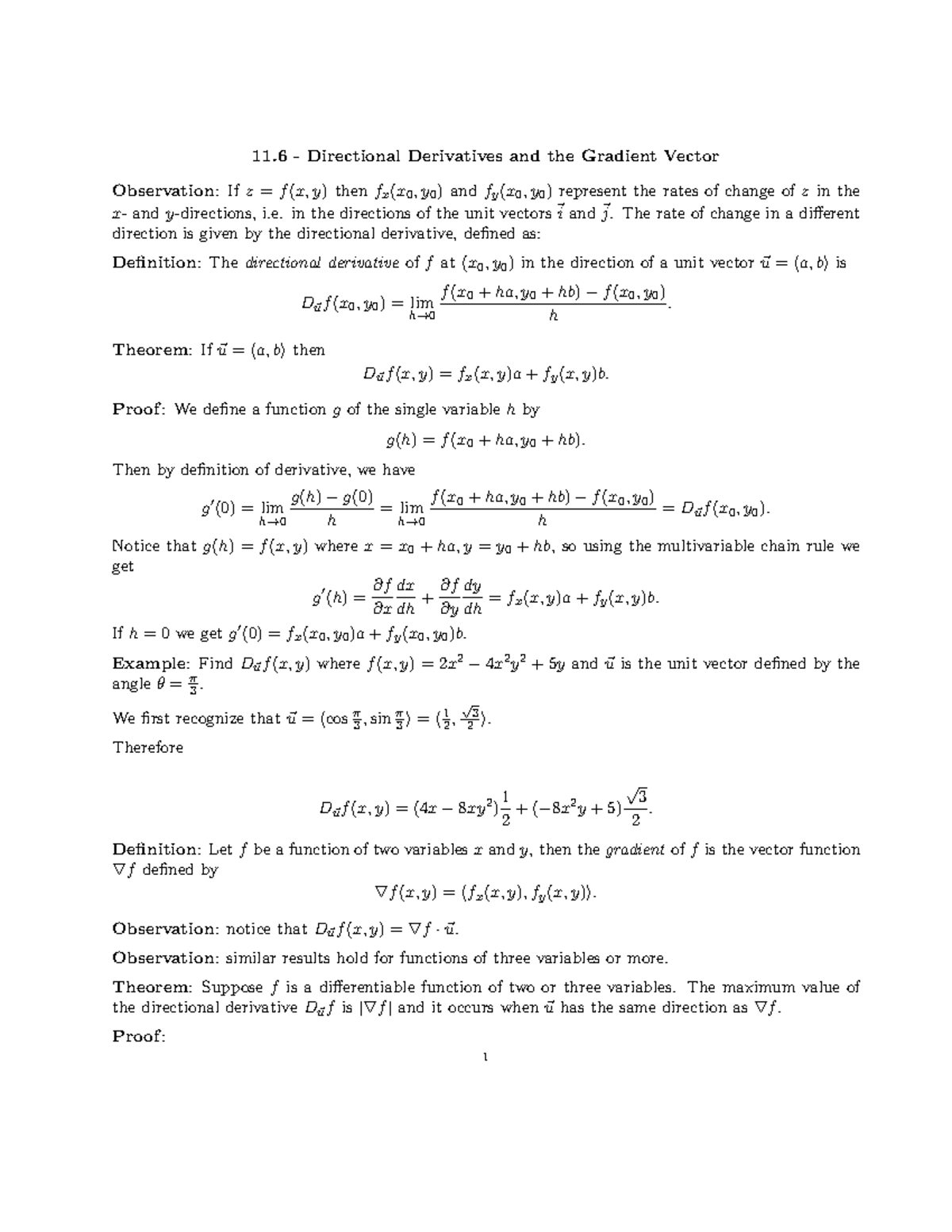 Directional Derivatives And The Gradient Vector - 11 - Directional ...