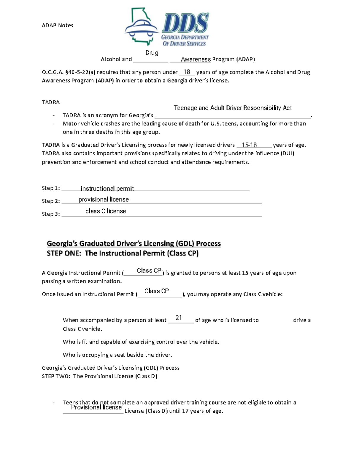 Andre' Mc Allister - ADAP Outline - Alcohol and ...