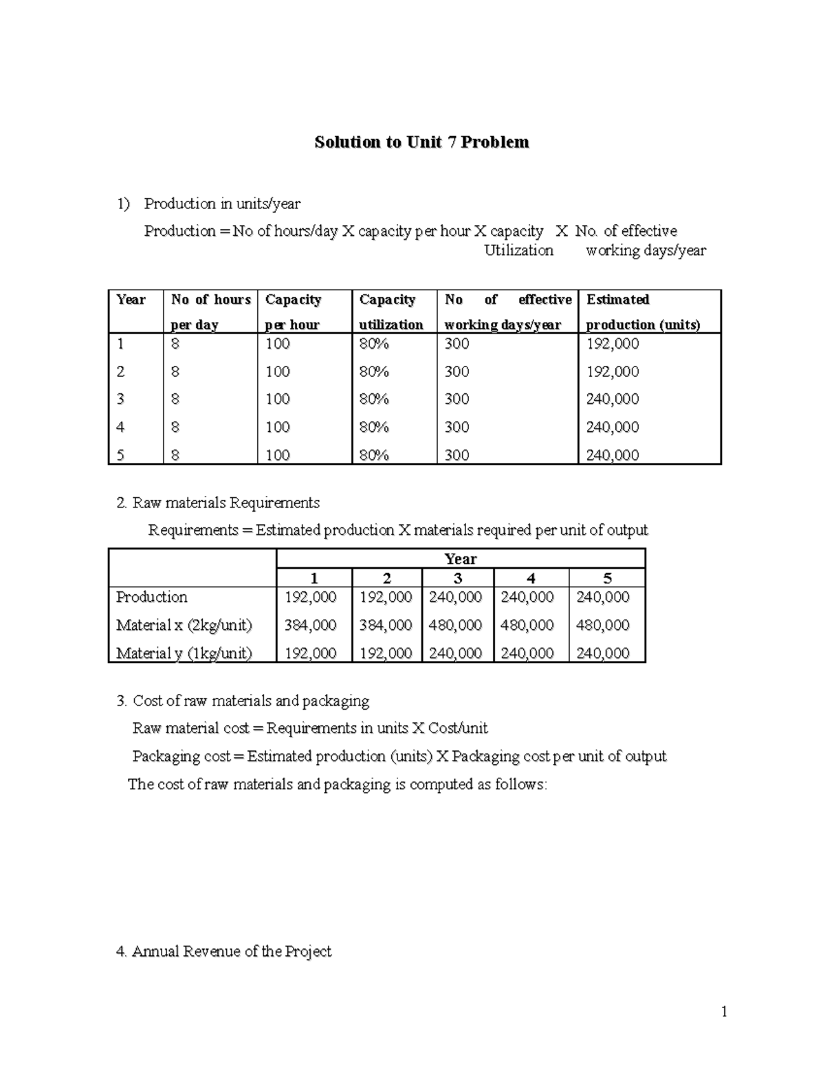 Solution to Unit-End Problems 2 financial acc - Solution to Unit 7 ...