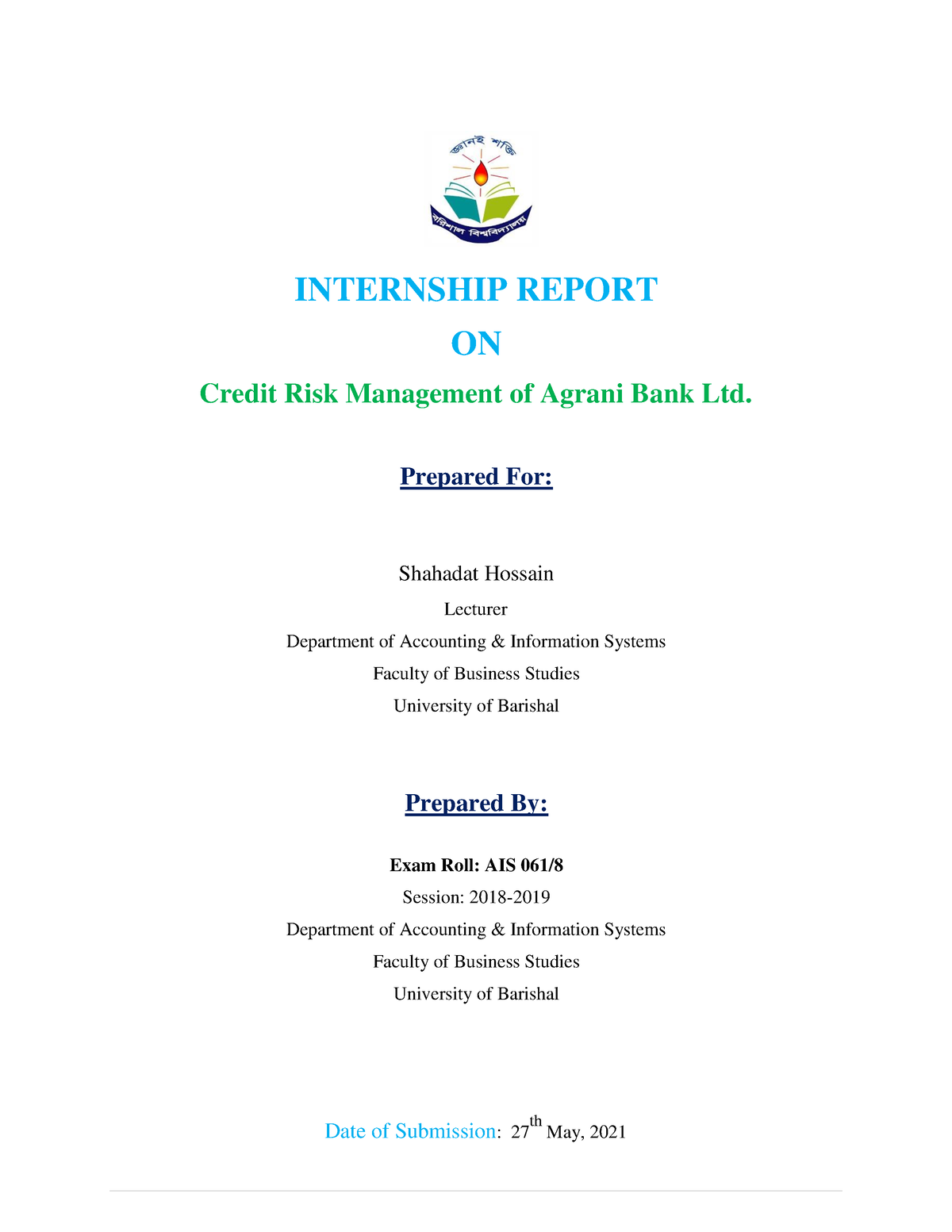 AIS 061 8 Internship Report INTERNSHIP REPORT ON Credit Risk   Thumb 1200 1553 