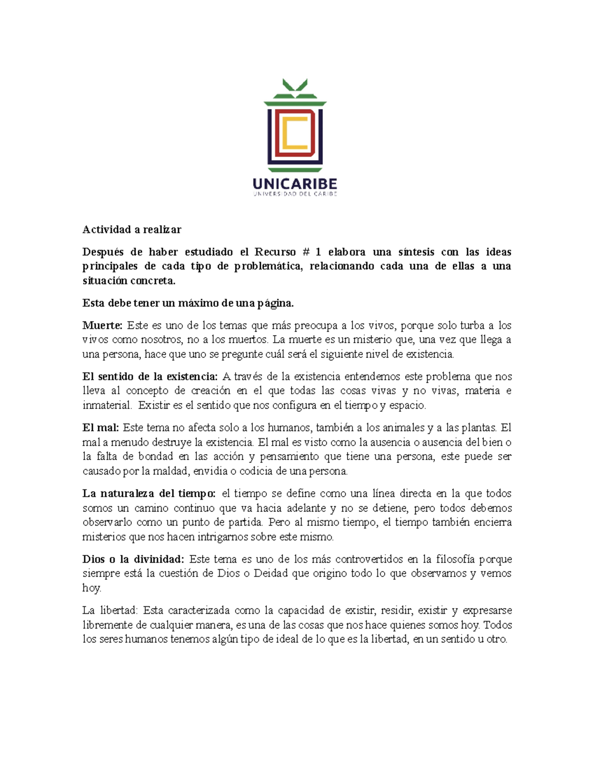 Unidad 2 Actividad 1 Entregable Tipo De Problemática Actividad A Realizar Después De Haber 0684