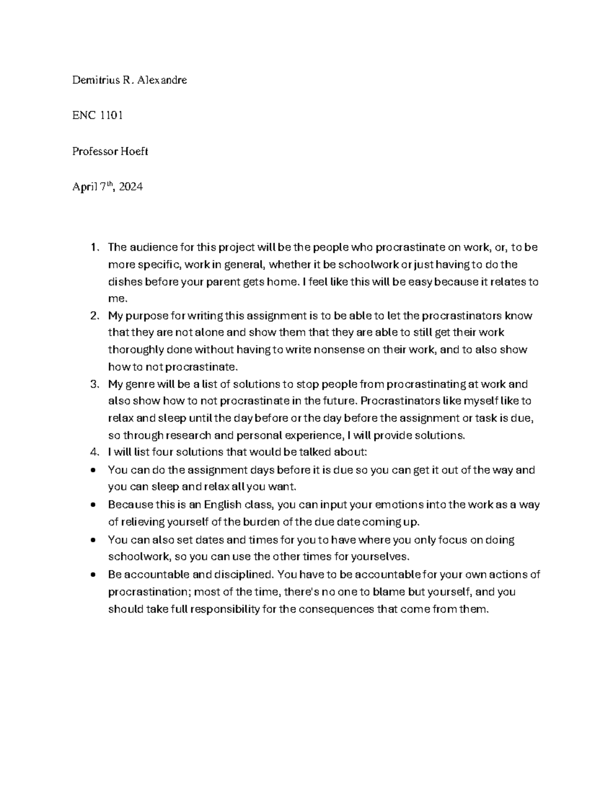 Elements of Music Report An analysis of the musical components within a ...