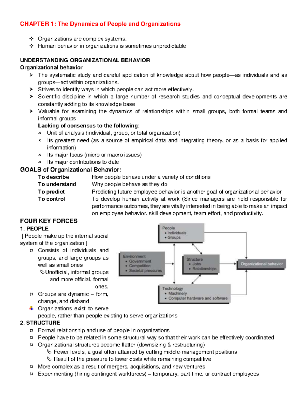 Behavior Organization And The People
