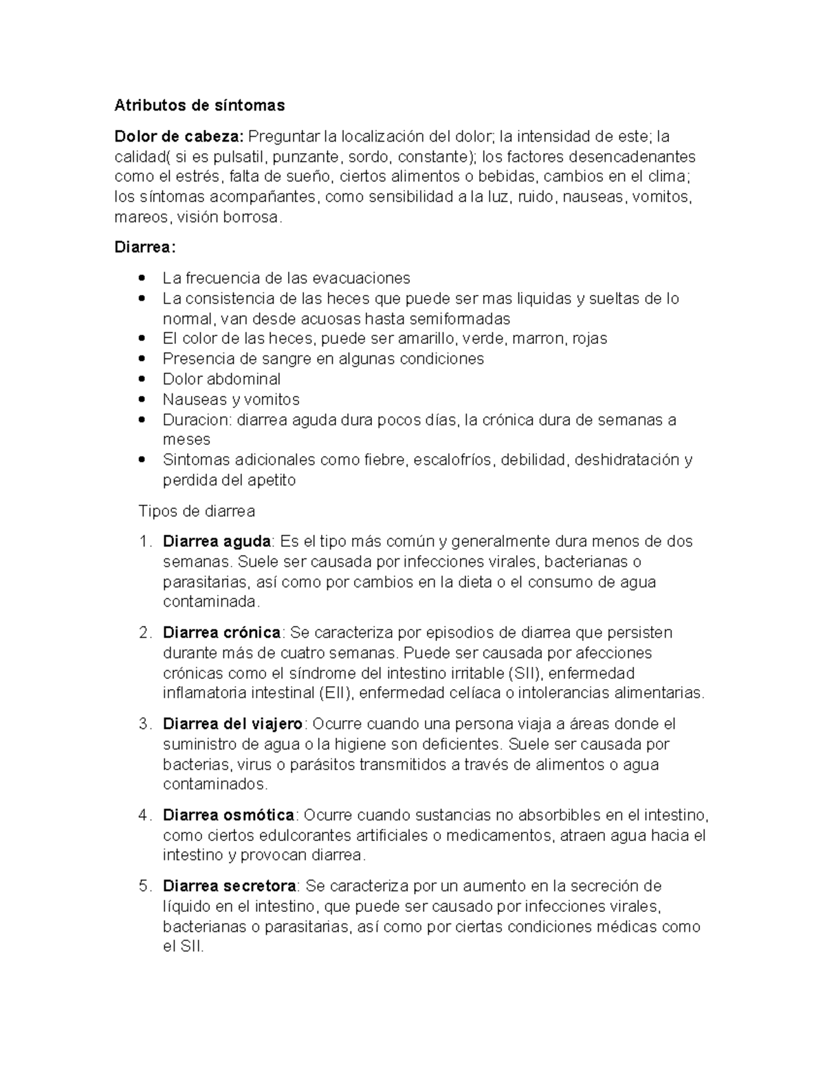 Atributos de síntomas - DSSSS - Atributos de síntomas Dolor de cabeza ...