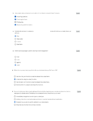 Formula - Course Outcome 1 1. 𝐹(𝑥) = 𝑃(𝑋 ≤ 𝑥) = ∑ 𝑥𝑖≤𝑥𝑓(𝑥𝑖) 2. 𝜇 = 𝐸(𝑋 ...