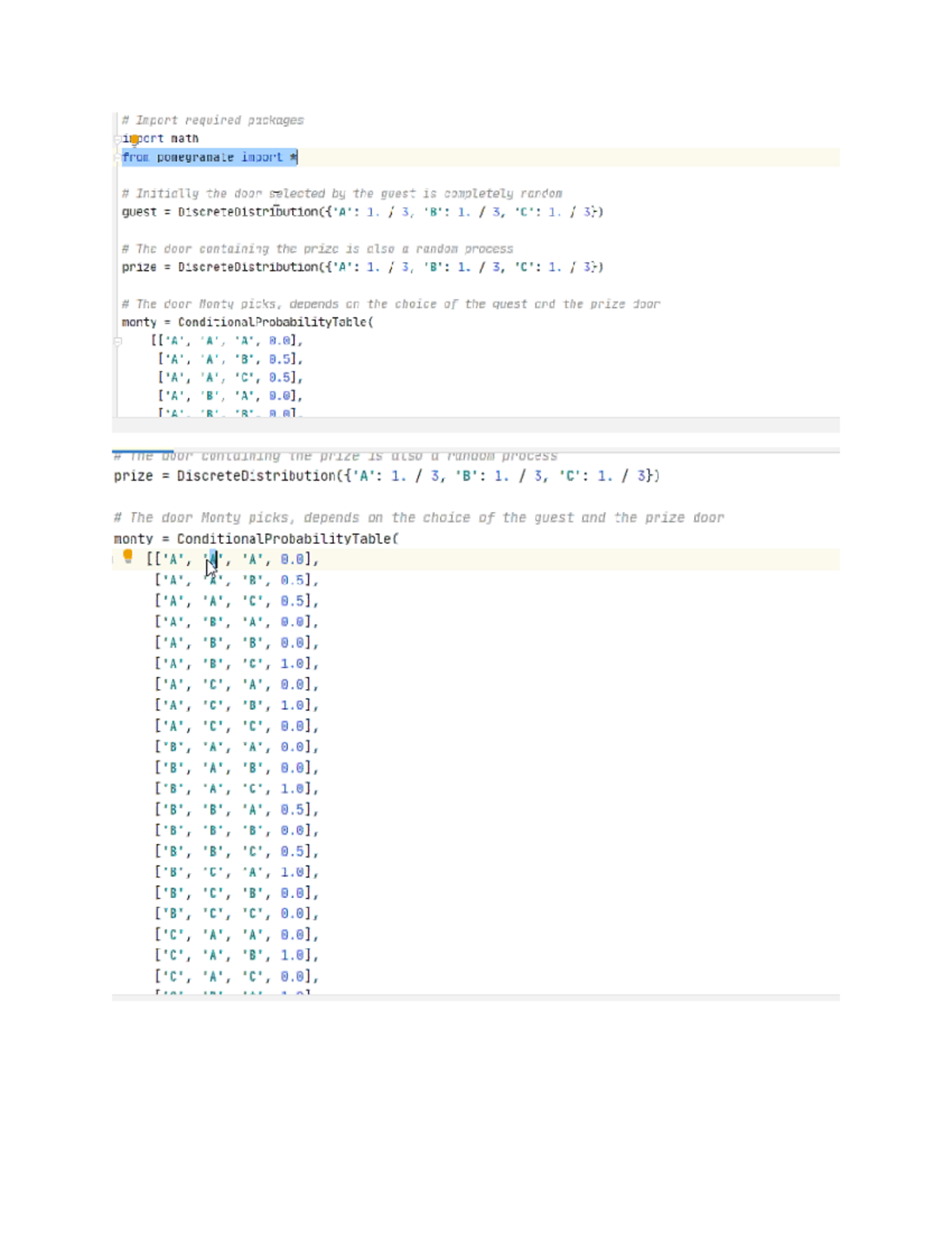 Monty Problem Code - Artificial Intelligence - Studocu