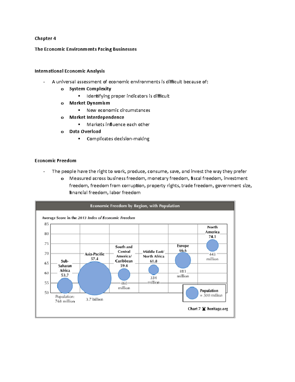 Chapter 4 Notes - Chapter 4 The Economic Environments Facing Businesses ...