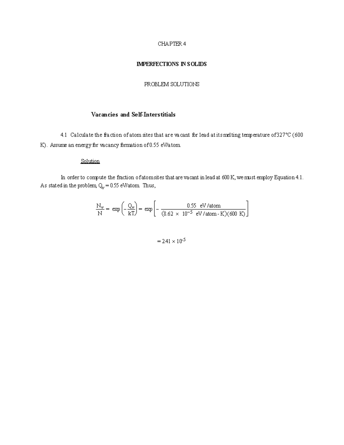 Ch04 Solution Manual Material Science And Engineering 8th Edition Studocu