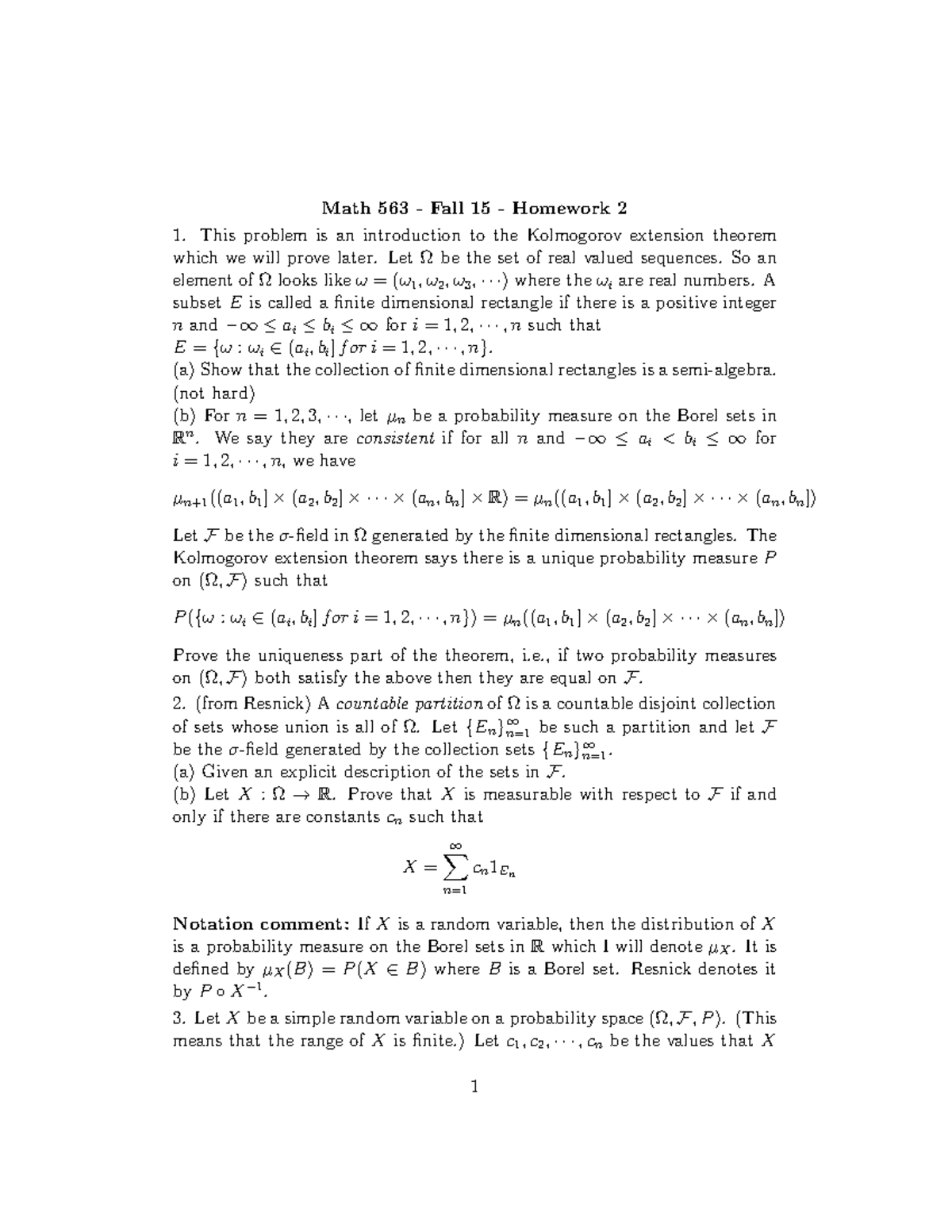 Hw2 Q + A - Homework Assignment + Solutions To Homework Assignment 2 ...