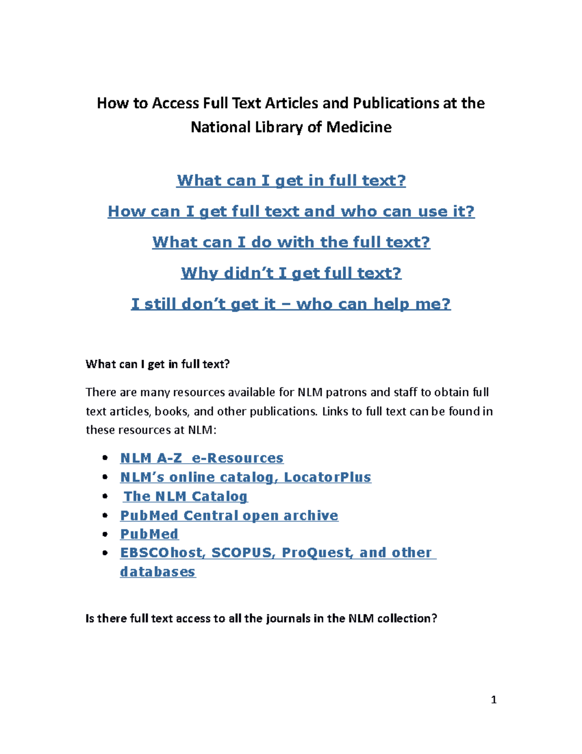 Access Full Text At Nlm Ssssssssssssssssss How To Access Full Text