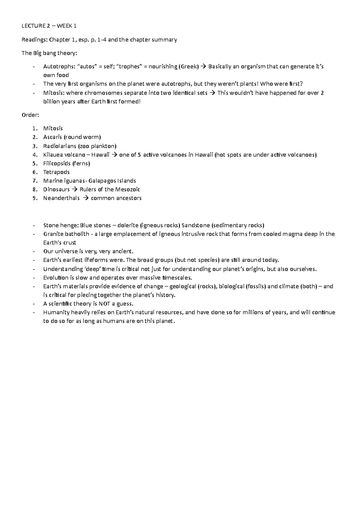 Lecture notes and readings - LECTURE 2 WEEK 1 Readings: Chapter 1, esp ...