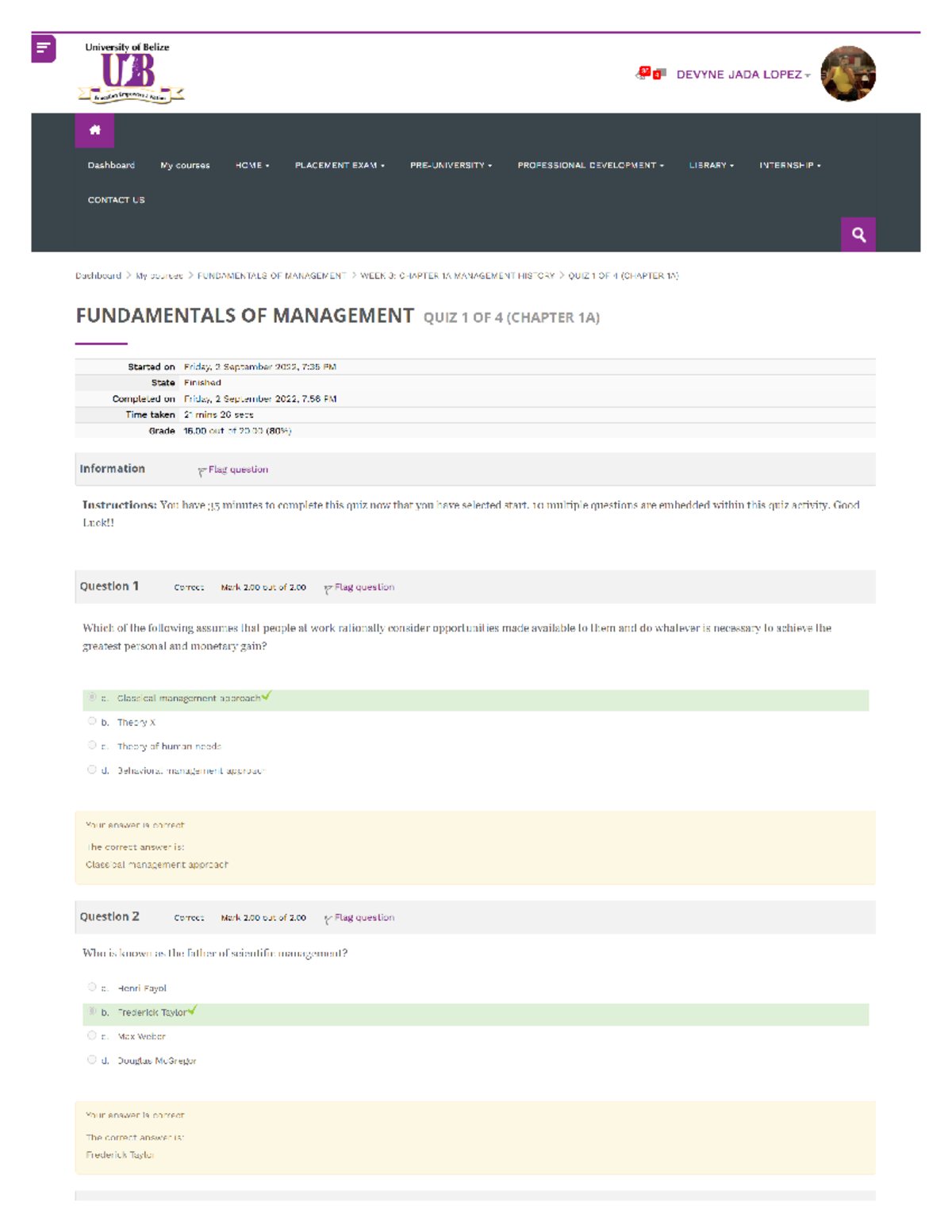 MANAGERIAL DEFINITION QUIZ visual data 2