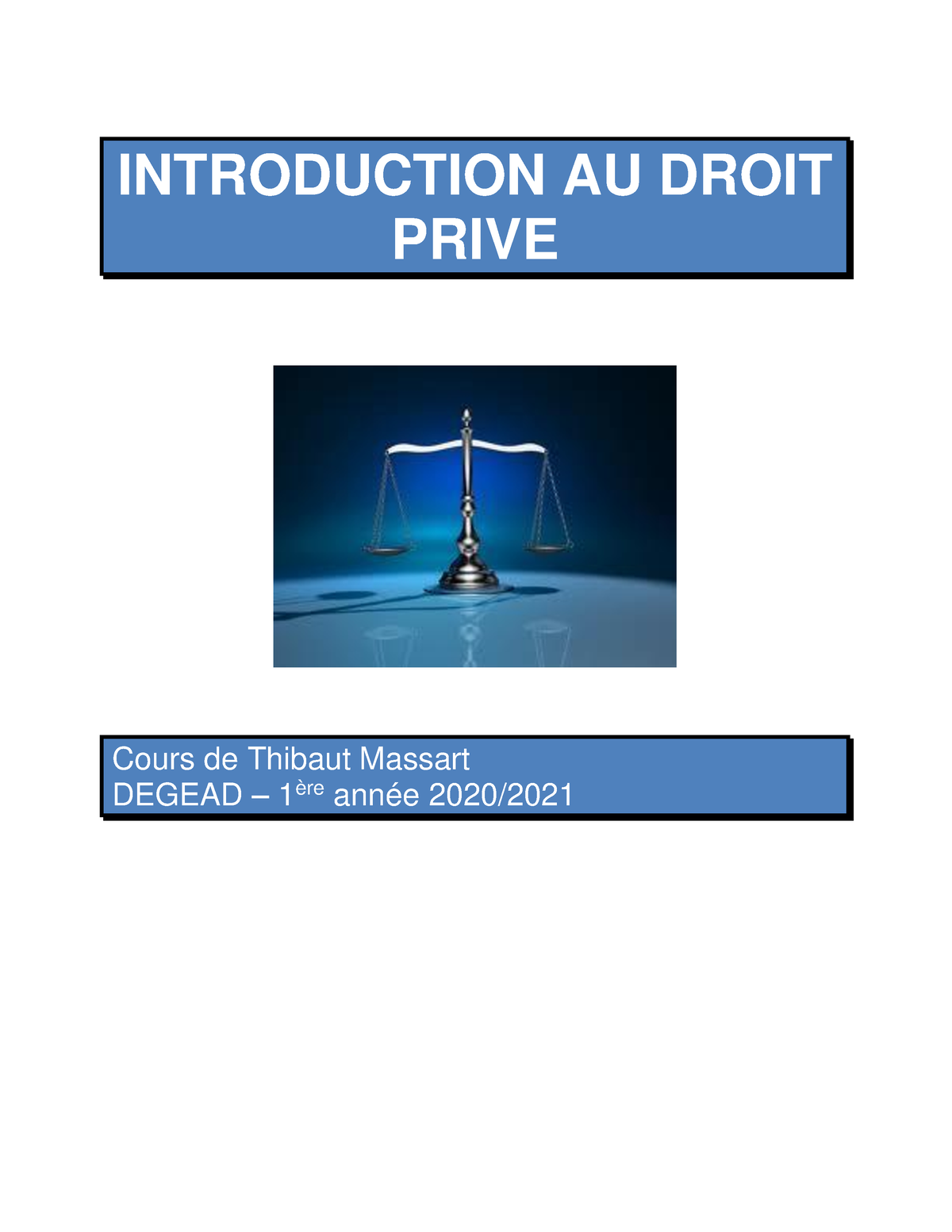 La Propriété Intellectuelle L1 Lso S1 Introduction Au Droit Prive Cours De Thibaut Massart 