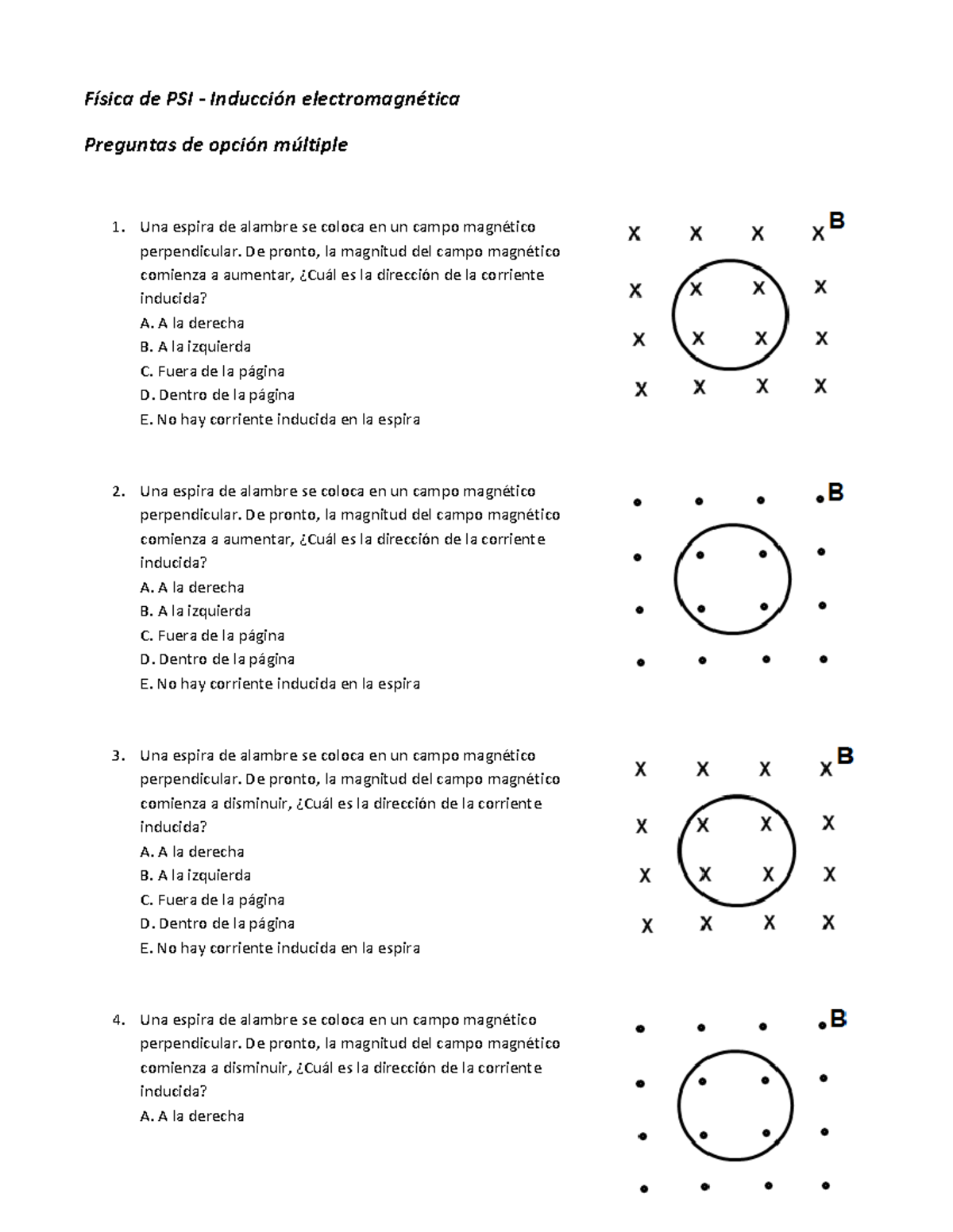 Nanopdf - Cuestionario Induccion Electromagnetica - Física De PSI ...