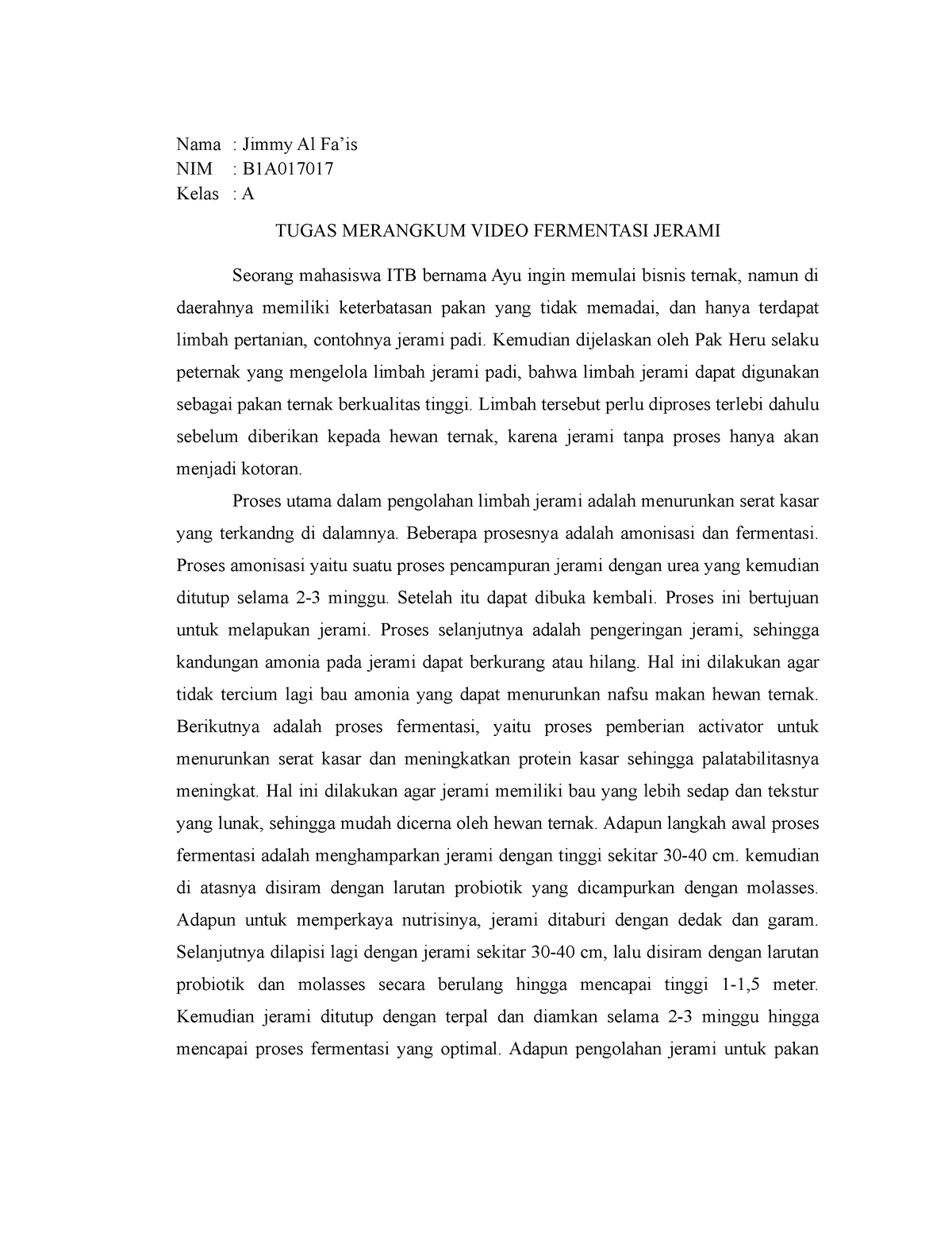 Materi Biologi Jamur Mikroskopis Nama Jimmy Al Fais Nim B1a