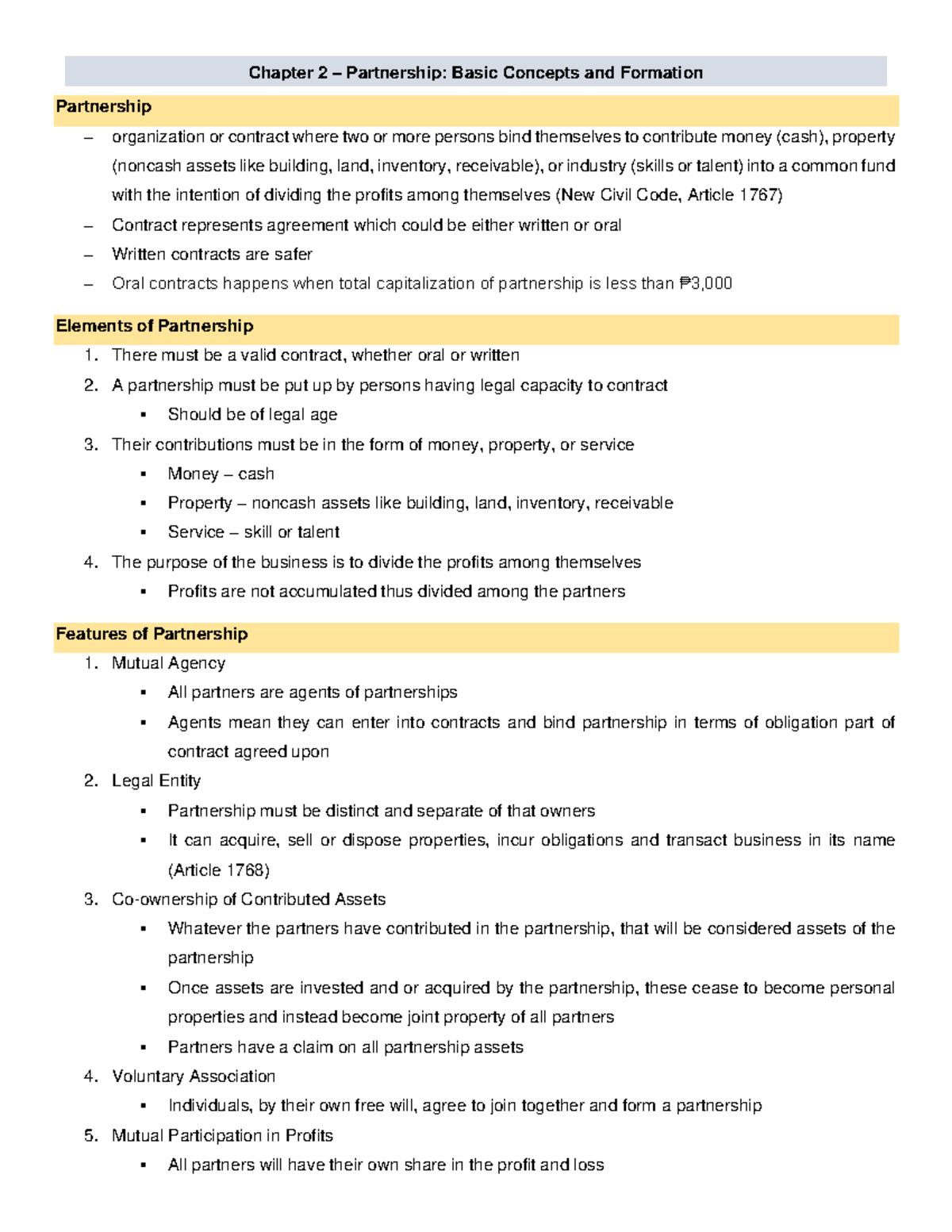 Chapter 2 Partnership - Financial Accounting - Xavier - Studocu