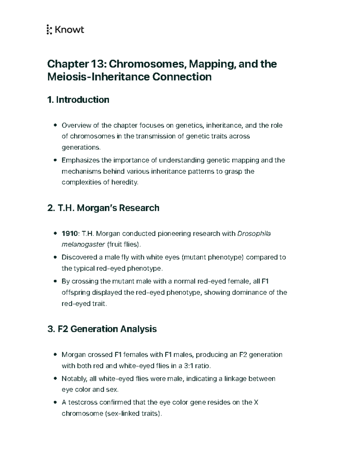 Knowt ch13 - My notes taken in biology lecture. - Chapter 13 ...