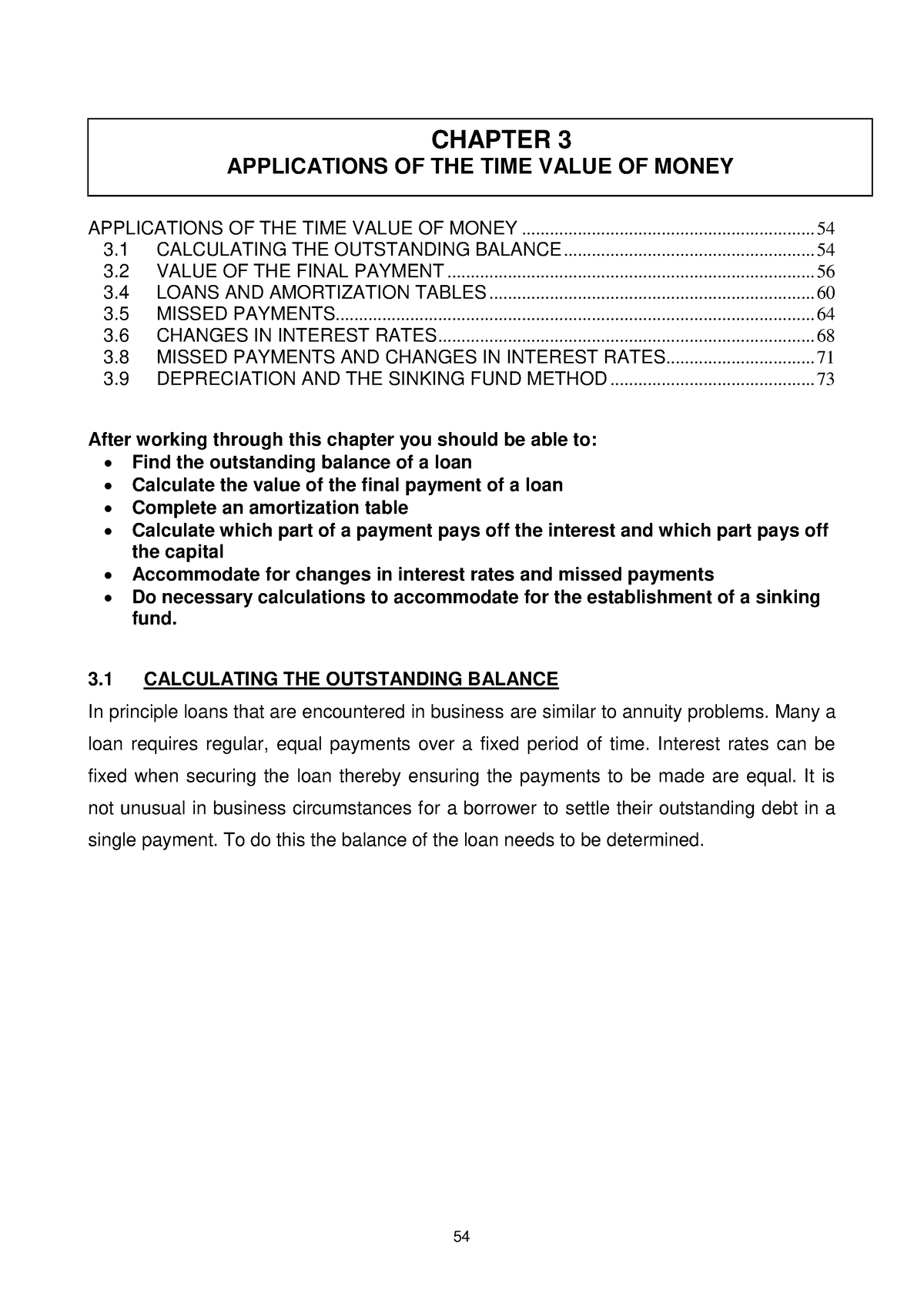 Chapter 3 - Financial Management - APPLICATIONS OF THE TIME VALUE OF ...