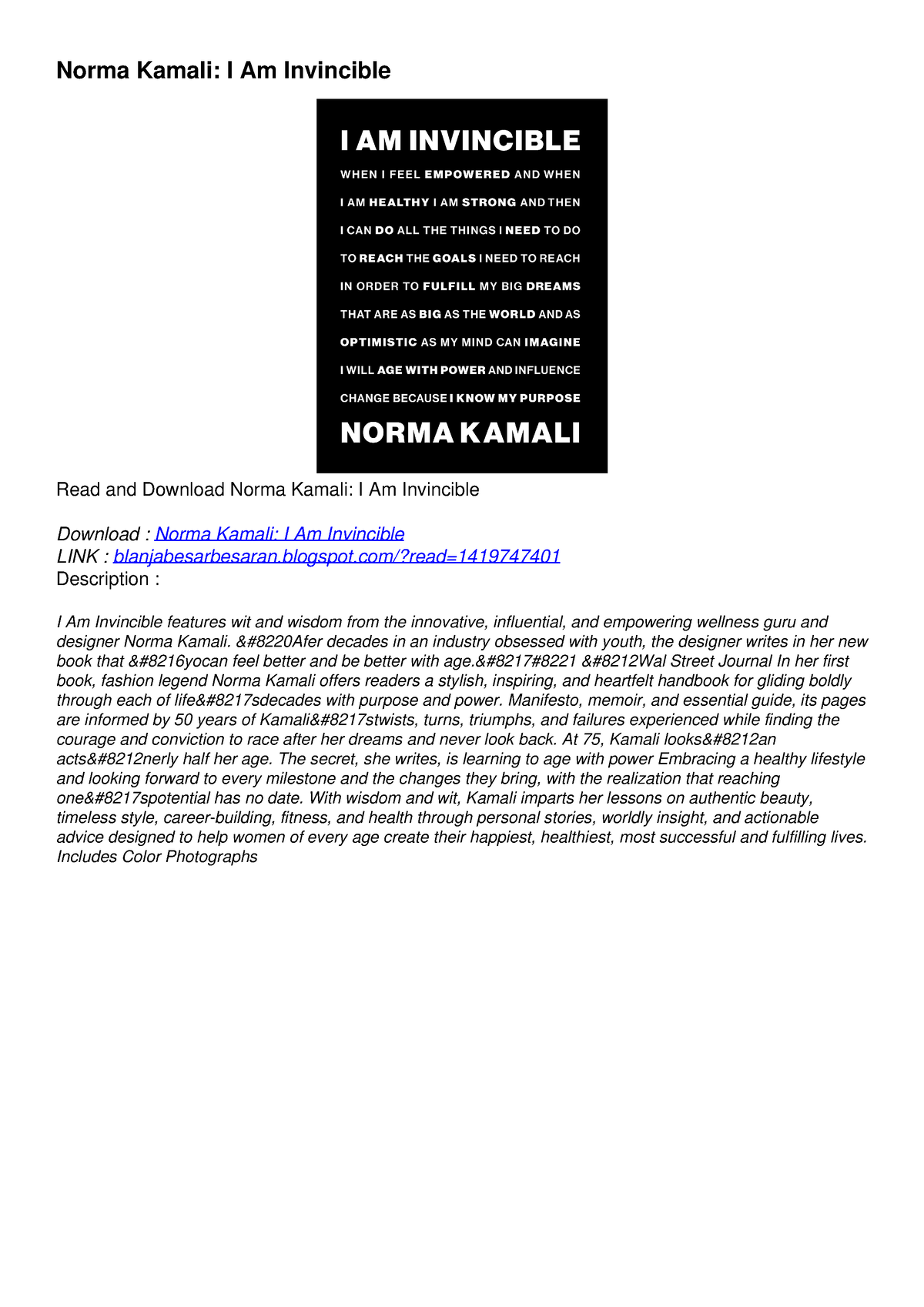 (PDF/DOWNLOAD) Norma Kamali: I Am Invincible free - Norma Kamali: I Am ...