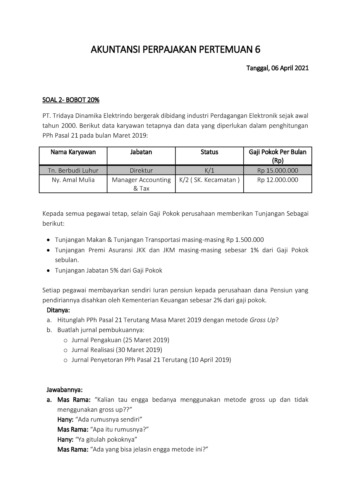 Akuntansi Perpajakan Pertemuan 6 - AKUNTANSI PERPAJAKAN PERTEMUAN 6 ...