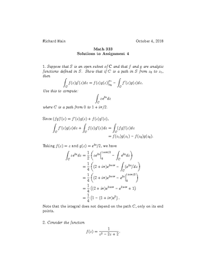 assignment 8 solutions - Richard Hain November 20, 2018 Math Solutions ...