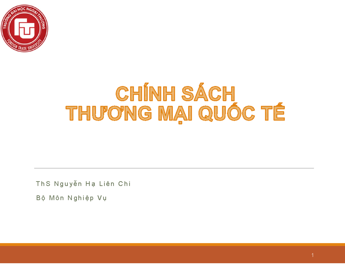 Chương 1 - Chương 1 - T H S N G U Y ễ N H ạ L I ê N C H I B ộ M ô N N G ...