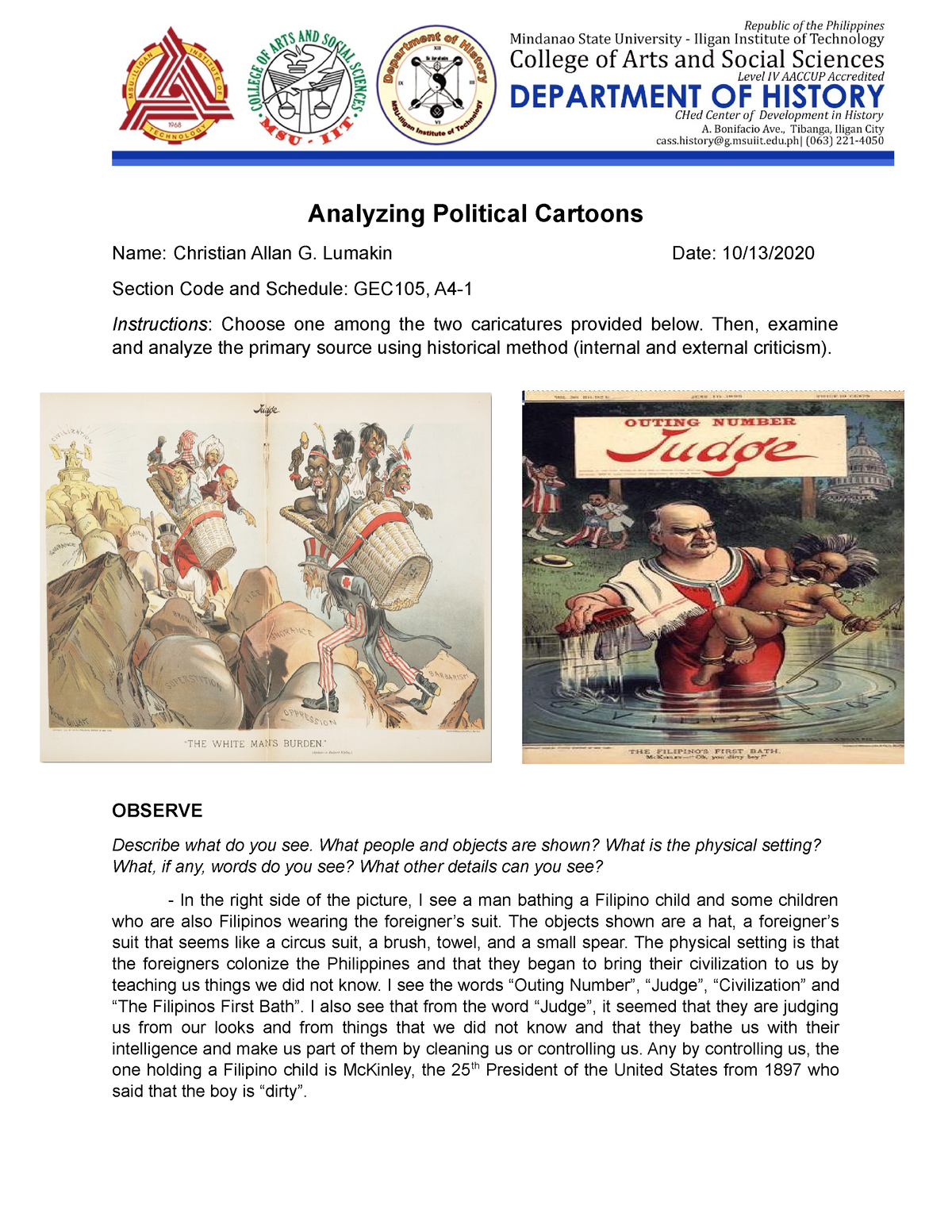 Analyzing Political Cartoons Worksheet A - Analyzing Political Cartoons ...