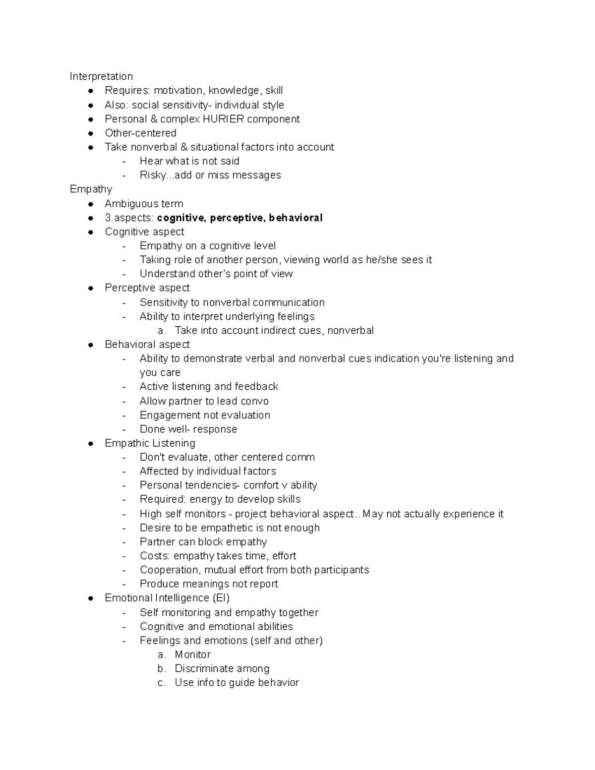 CH 6 Interpreting - interpretation, empathy, behavioral, perceptive ...