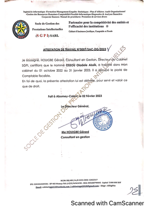 Scan - Ras - AC UAC UAC UAC No République du Bénin Ministere de ...