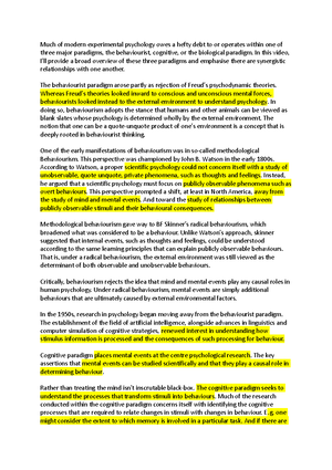 PSYC100 Lecture - PSYC 100 11 weekly pen and paper activates Download ...