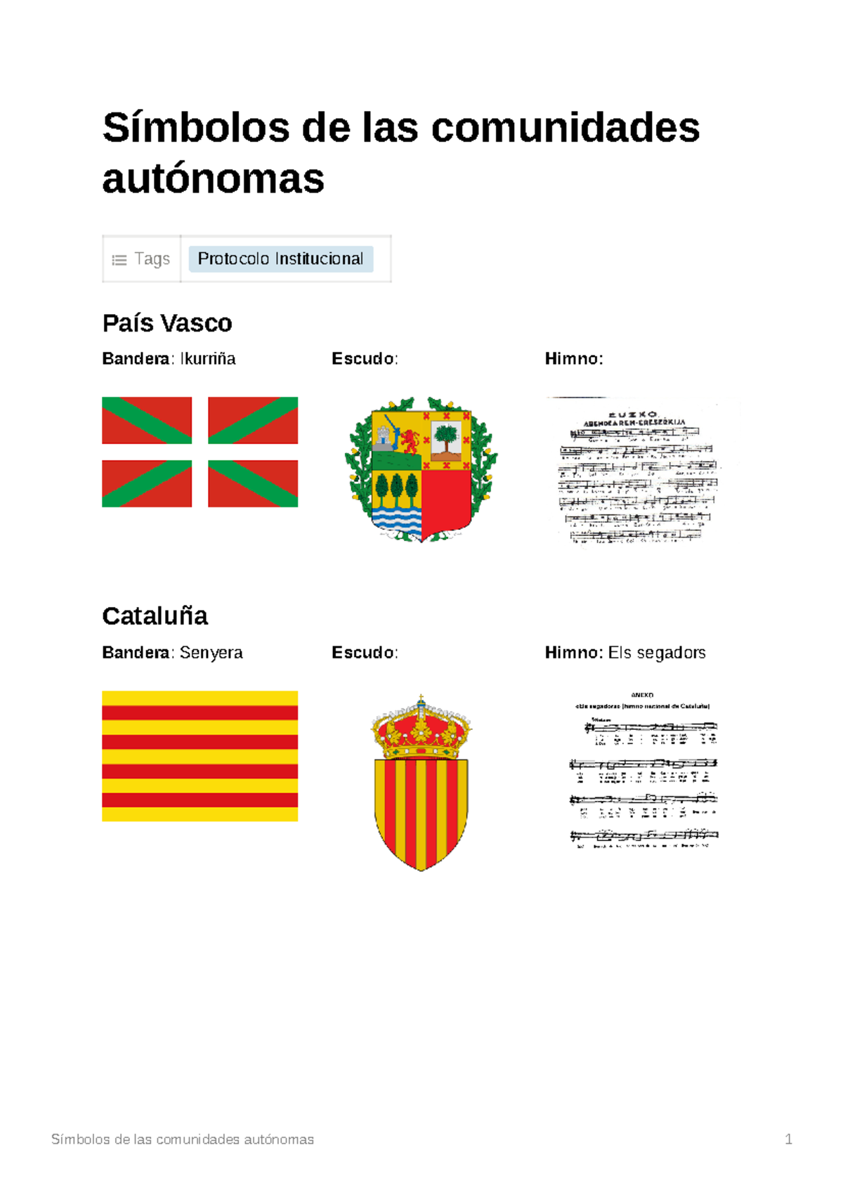 Smbolos de las comunidades autnomas Símbolos de las comunidades