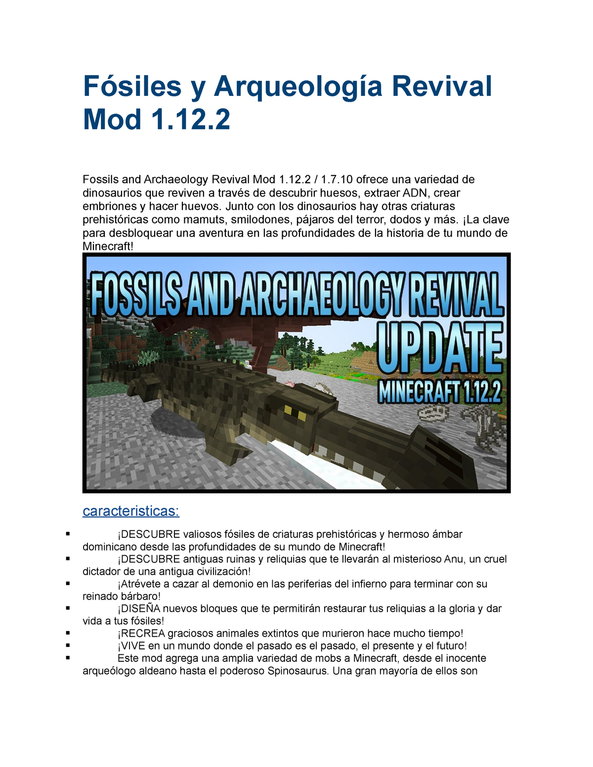 Fósiles y Arqueología Revival Mod 1 - y Revival Mod  Fossils and  Archaeology Revival Mod  - Studocu