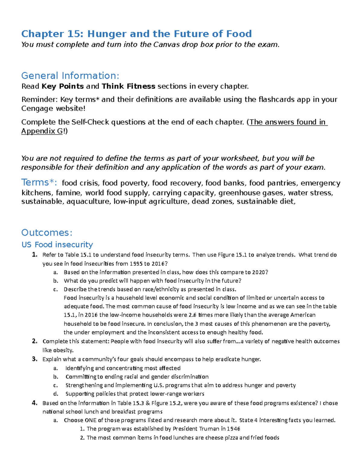 chapter 15 case study world hunger